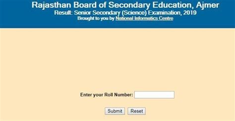 RBSE 12th Result 2019 Declared on rajresults.nic.in, .